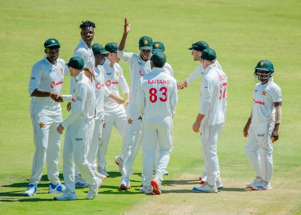 উইকেট শিকারের পর জিম্বাবুয়েনদের উল্লাস