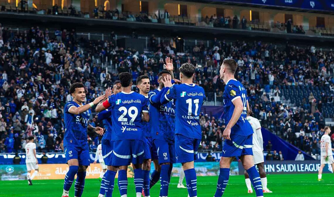 গোল উৎসবে আল হিলালের খেলোয়াড়রা