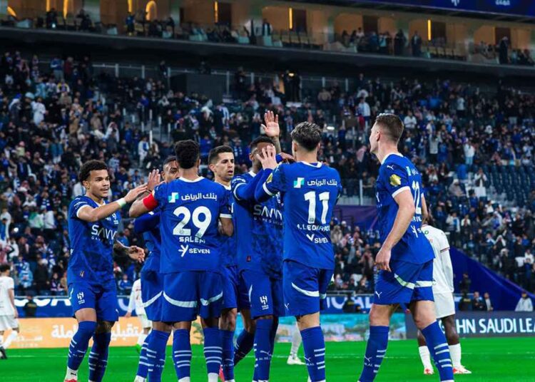 গোল উৎসবে আল হিলালের খেলোয়াড়রা