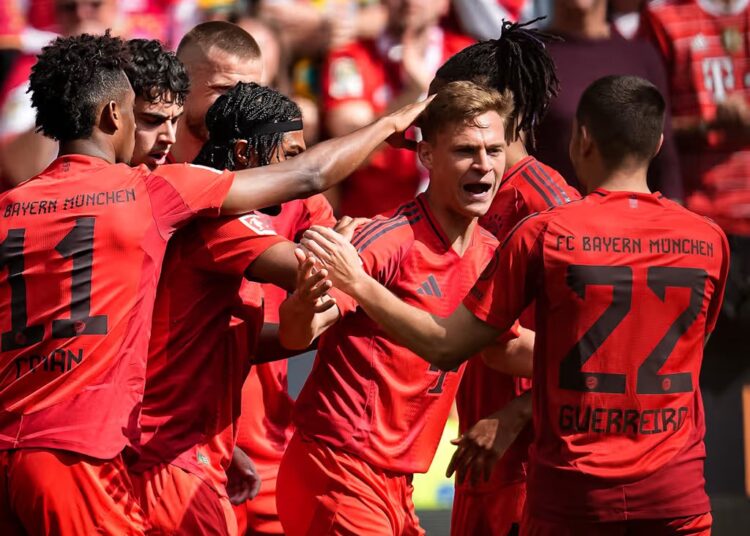 গোলের পর বায়ার্নের খেলোয়াড়রা
