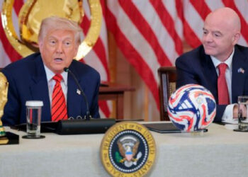 ফিফা প্রেসিডেন্ট জিয়ান্নি ইনফান্তিনোর সঙ্গে ট্রাম্প