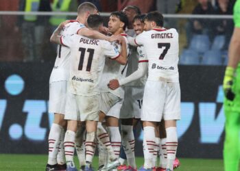 গোলের পর এসি মিলানের খেলোয়াড়রা