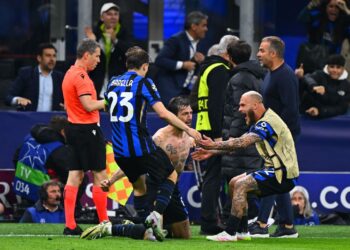 গোলের পর ইন্টার মিলানের খেলোয়াড়রা