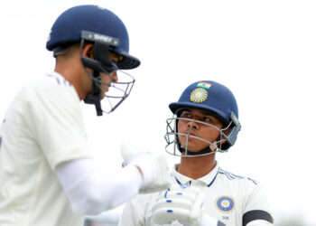 Leeds [England], Jun 20 (ANI): India's Yashasvi Jaiswal and captain Shubhman Gill during the 1st test match against England, at Headingley Cricket Ground in Leeds on Friday. (@BCCI X/ANI Photo)
