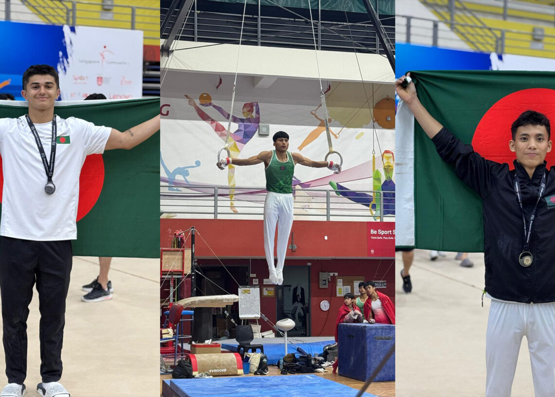 সিঙ্গাপুর ওপেন জিমন্যাস্টে সাফল্য দেখাচ্ছে বাংলাদেশ