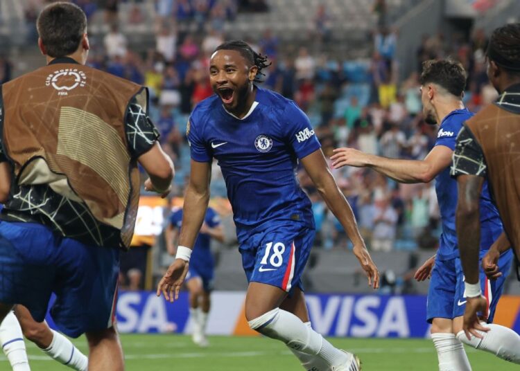 গোলের পর চেলসির খেলোয়াড়দের উল্লাস