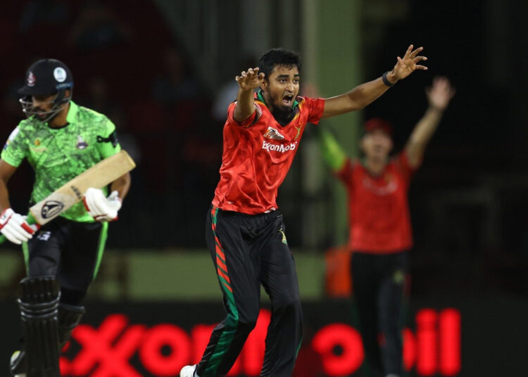 গ্লোবাল সুপার লিগে গত বছর গায়ানা অ্যামাজন ওয়ারিয়র্সের হয়ে খেলেছিলেন তানজিম হাসান সাকিব।