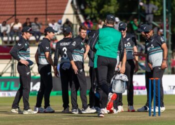 উইকেট শিকারের পর নিউজিল্যান্ডের খেলোয়াড়রা