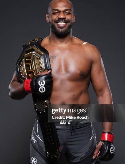 LAS VEGAS, NEVADA - MARCH 04: Jon Jones poses for a portrait after his victory during the UFC 285 event at T-Mobile Arena on March 04, 2023 in Las Vegas, Nevada. (Photo by Mike Roach/Zuffa LLC via Getty Images)
