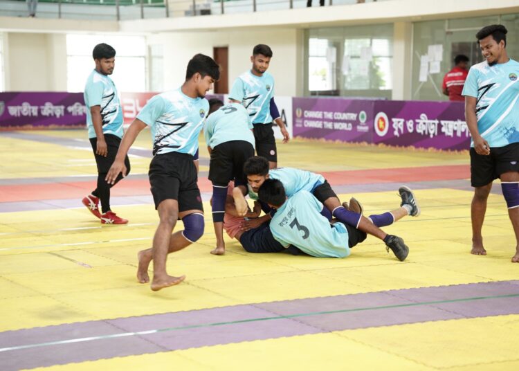 জাতীয় কাবাডিতে রংপুরে তিস্তা জোনের খেলা শুরু