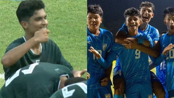 ফুটবলেও ভারতের বিপক্ষে গোল করে অদ্ভুত উল্লাস পাক স্ট্রাইকারের