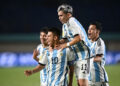 গোলের পর আর্জেন্টিনার খেলোয়াড়দের উল্লাস