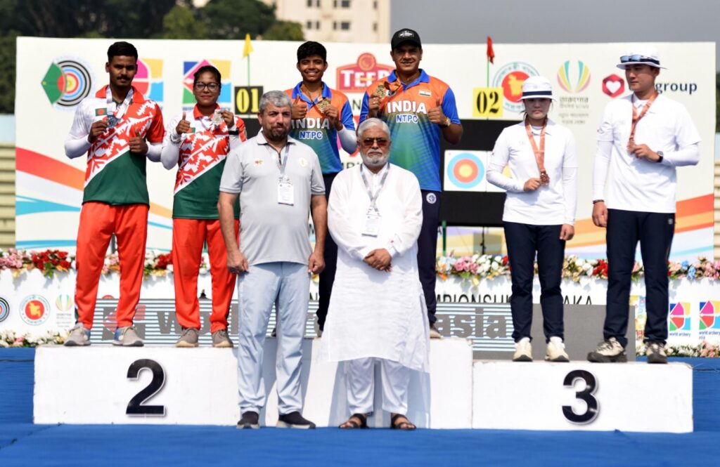 এশিয়ান আরচ্যারী : কম্পাউন্ড মিশ্র দ্বৈতে বাংলাদেশের রৌপ্য জয়