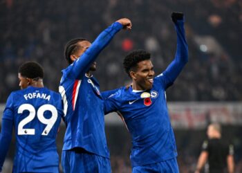 গোলের পর চেলসির খেলোয়াড়দের উল্লাস