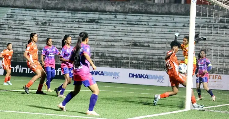 বিকেএসপির কাছে চ্যাম্পিয়ন নাসরিন ৮-০ গোলে বিধ্বস্ত