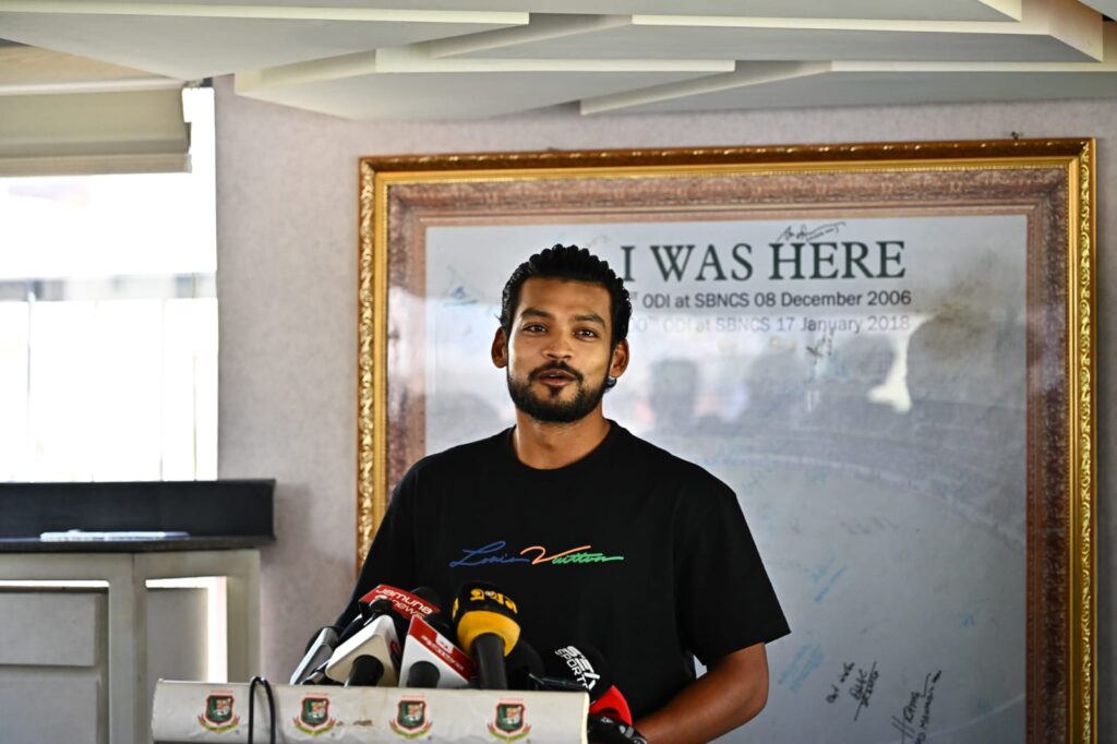 মিরাজকে শোয়ায়ে ফেলার হুংকার শান্তর!