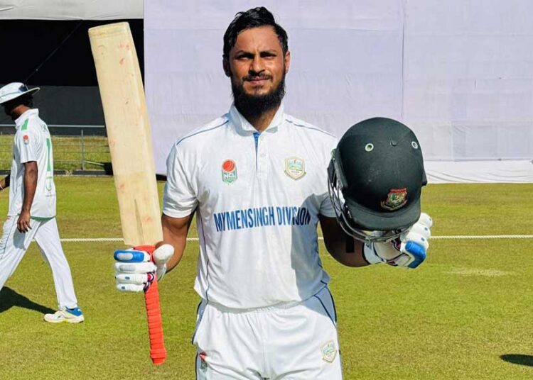 ছক্কার রেকর্ড গড়ে অপরাজিত ১৪১ রান আবু হায়দারের