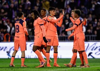 গোলের পর বার্সেলোনার খেলোয়াড়রা