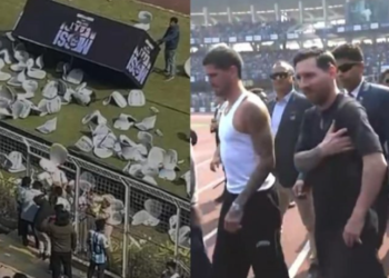 মেসিকে দেখতে এসে হতাশ সমর্থক - কলকাতার রাজনীতিতে বিশৃঙ্খলা