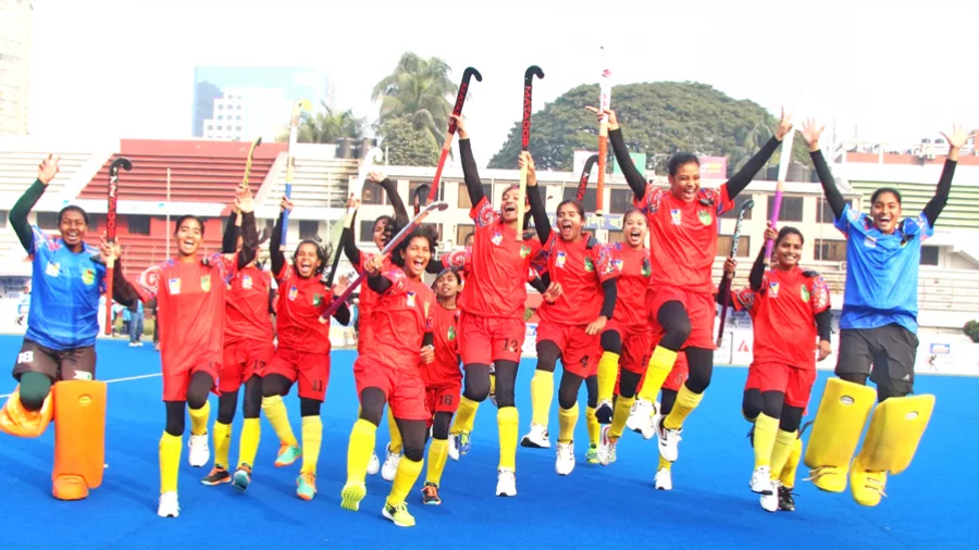 কোটি টাকার অপরাজেয় নারী হকিতে চ্যাম্পিয়ন বিকেএসপি