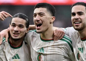 গোলের পর আলজেরিয়ার খেলোয়াড়রা