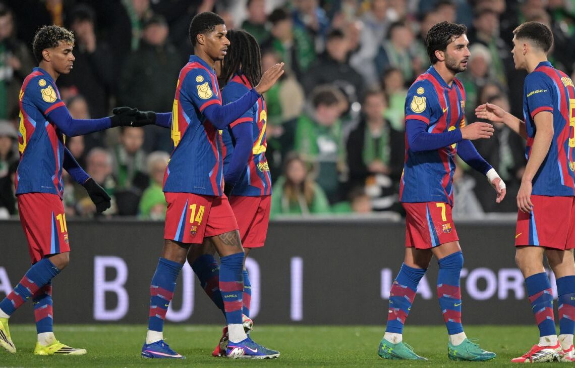 গোলের পর বার্সেলোনার খেলোয়াড়রা