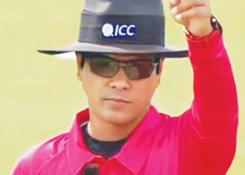 উত্তেজনার মাঝেই ভারত ম্যাচে আম্পায়ার শরফুদ্দৌলা