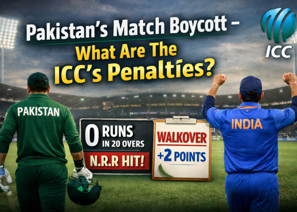 পাকিস্তানের ম্যাচ বয়কট – কি শাস্তি আছে আইসিসি’র নিয়মে?