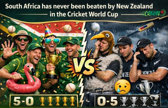 বিশ্বকাপ ক্রিকেটে নিউজিল্যান্ড কখনোই দক্ষিণ আফ্রিকাকে হারাতে পারেনি