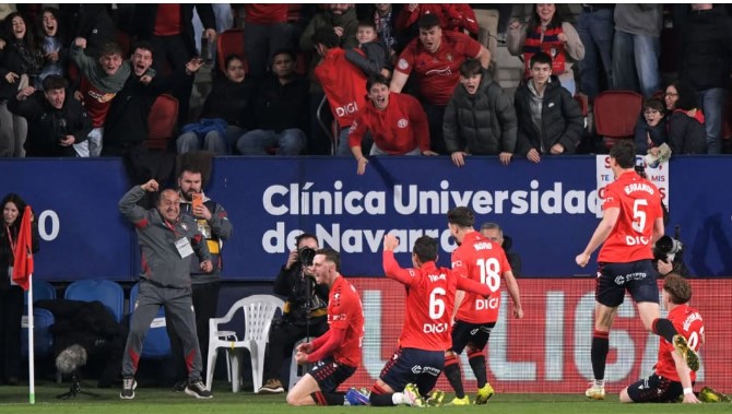 শেষ মুহুর্তের গোলে ওসাসুনার কাছে হার রিয়ালের