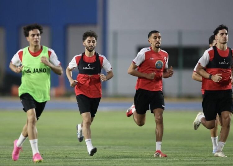 বলিভিয়ার বিপক্ষে ম্যাচের জন্য ইরাকের খেলোয়াড়দের অনুশীলন