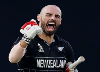 আইসিসির পুরুষ ক্যাটাগরিতে জানুয়ারির সেরা খেলোয়াড় ড্যারিল মিচেল।