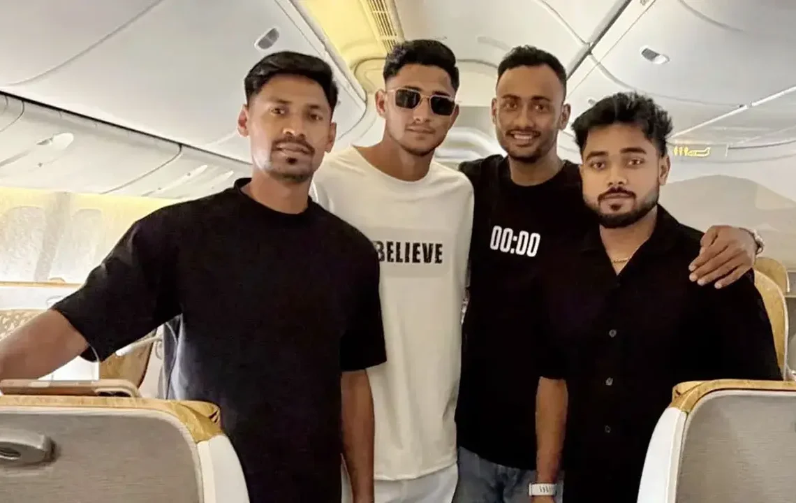 মুস্তাফিজুর রহমান, নাহিদ রানা, শরিফুল ইসলাম ও পারভেজ হোসেন ইমন।