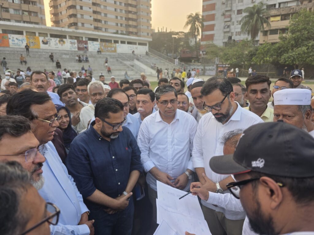 ঢাকার খেলার মাঠ উন্নয়নে ক্রীড়া প্রতিমন্ত্রীর নেতৃত্বে পরিদর্শন টিম
