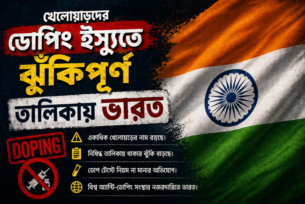 খেলোয়াড়দের ডোপিং ইস্যুতে ঝুঁকিপূর্ণ তালিকায় ভারত