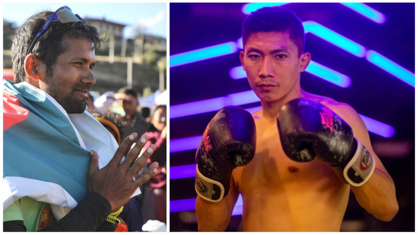 ট্রায়াথলেট আরাফাত ও বক্সার সুরা কৃষ্ণ চাকমা