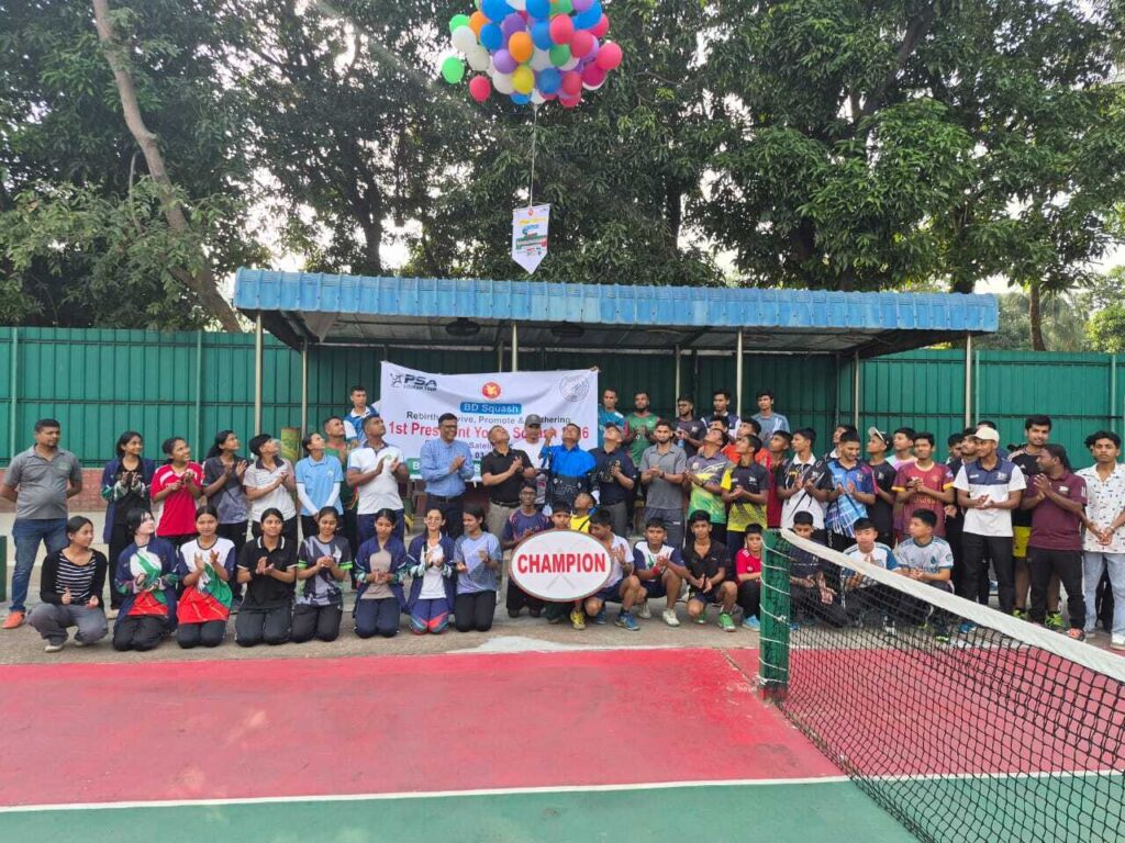 ২০ ক্লাবের ৮০ জন খেলোয়াড় নিয়ে দেশে শুরু হলো ১ম ‍যুব স্কোয়াশ