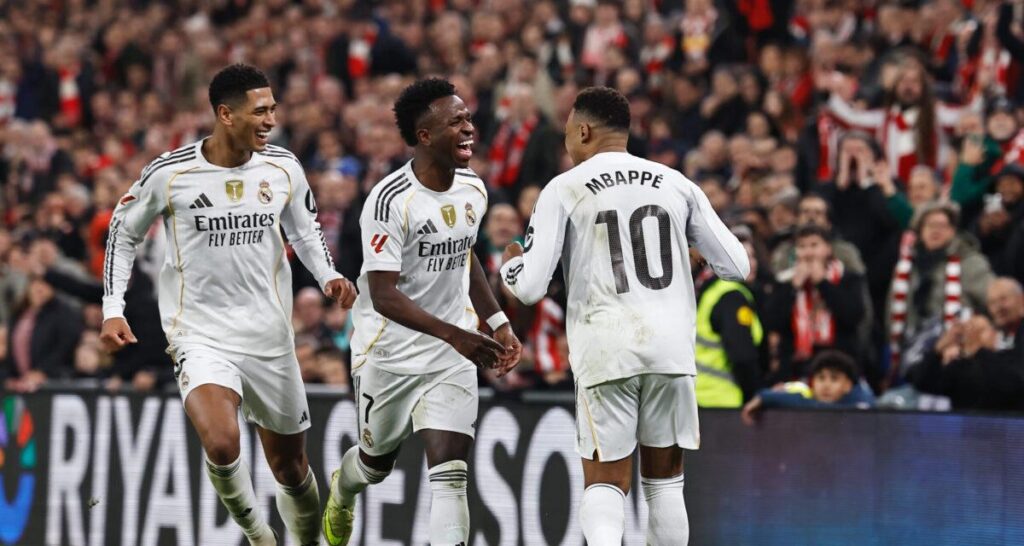 এমবাপ্পে ও ভিনিসিয়ুসের গোলে ব্যবধান কমাল রিয়াল