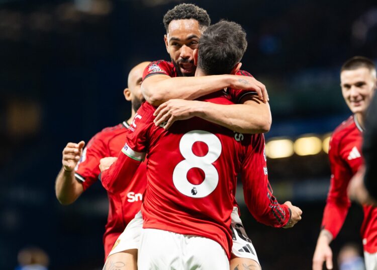 গোলের পর ম্যানইউয়ের খেলোয়াড়রা