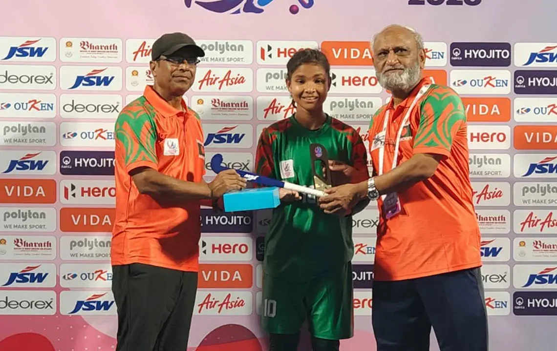 অর্পিতার হ্যাটট্রিকে তাইপের সঙ্গে ড্র বাংলাদেশ নারী হকি দলের