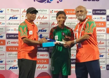 অর্পিতার হ্যাটট্রিকে তাইপের সঙ্গে ড্র বাংলাদেশ নারী হকি দলের