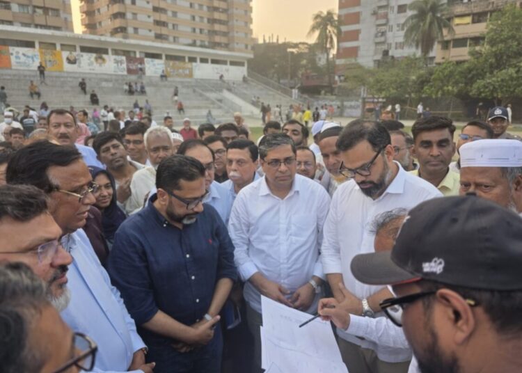 ঢাকার খেলার মাঠ উন্নয়নে ক্রীড়া প্রতিমন্ত্রীর নেতৃত্বে পরিদর্শন টিম