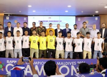 সাফজয়ী অনূর্ধ্ব-২০ ফুটবলারদের সংবর্ধনা দিলো ডিএনসিসি