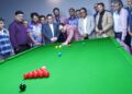 ৩৯ তম জাতীয় স্নুকার প্রতিযোগিতার উদ্বোধন করছেন বোট ক্লাবের সভাপতি রুবেল আজিজ