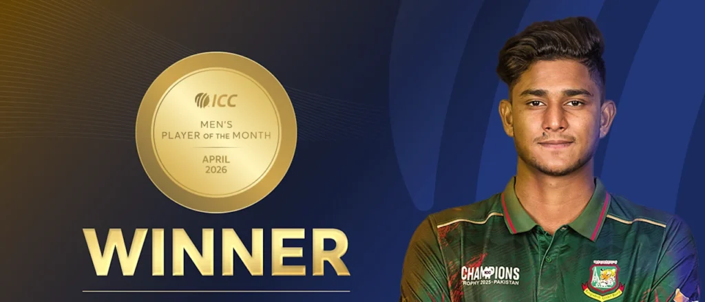 আইসিসির মাসসেরা ক্রিকেটার নাহিদ রানা