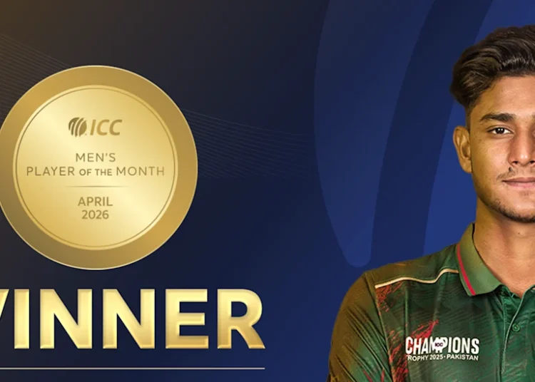 আইসিসির মাসসেরা ক্রিকেটার নাহিদ রানা