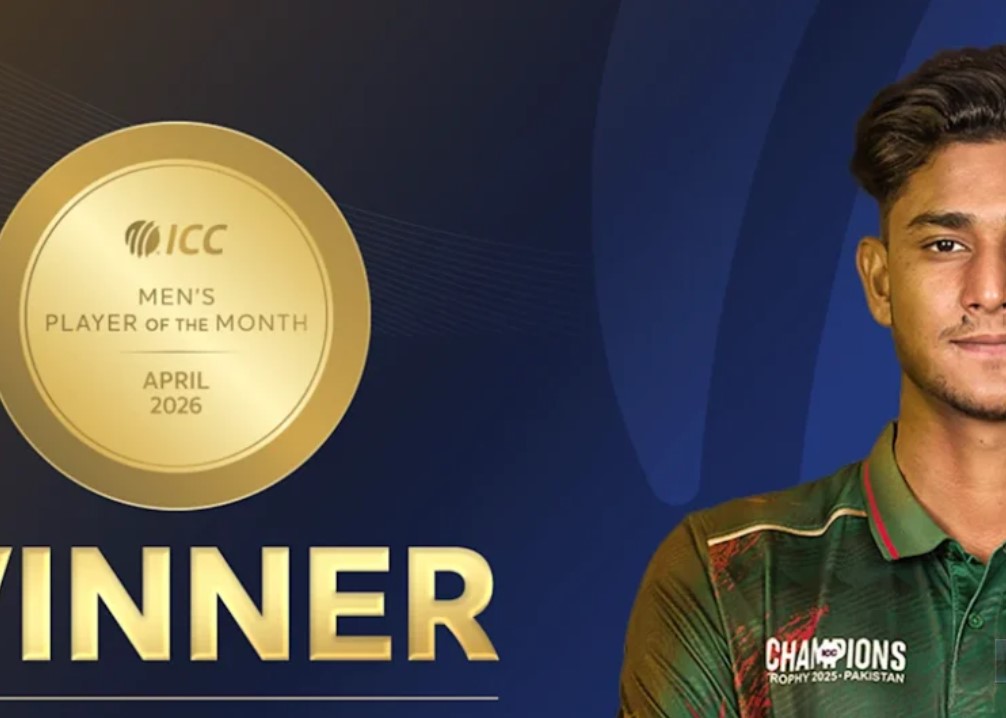 আইসিসির মাসসেরা ক্রিকেটার নাহিদ রানা