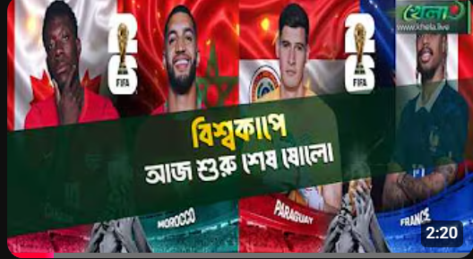 কানাডা-মরক্কো ও ফ্রান্স-প্যারাগুয়ে ম্যাচে এগিয়ে যারা 